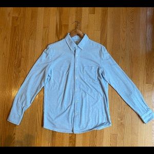 Faherty Brand Stretch Oxford - Heather Blur - Medium